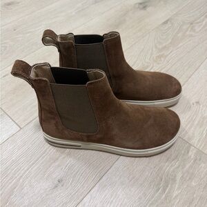 Birkenstock Tan Suede Slip-Ons